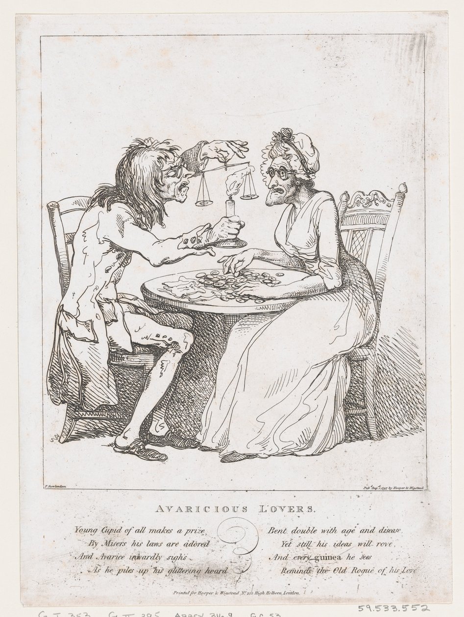 Avarious Lovers, 1. srpna 1797, 1. srpna 1797. od Thomas Rowlandson
