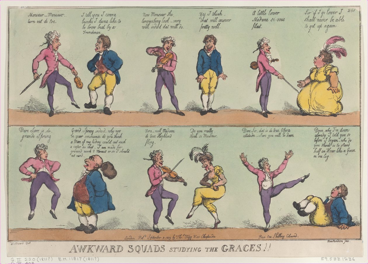 Awkward Squads Studying the Graces!!, 29. srpna 1809., 29. srpna 1809. od Thomas Rowlandson