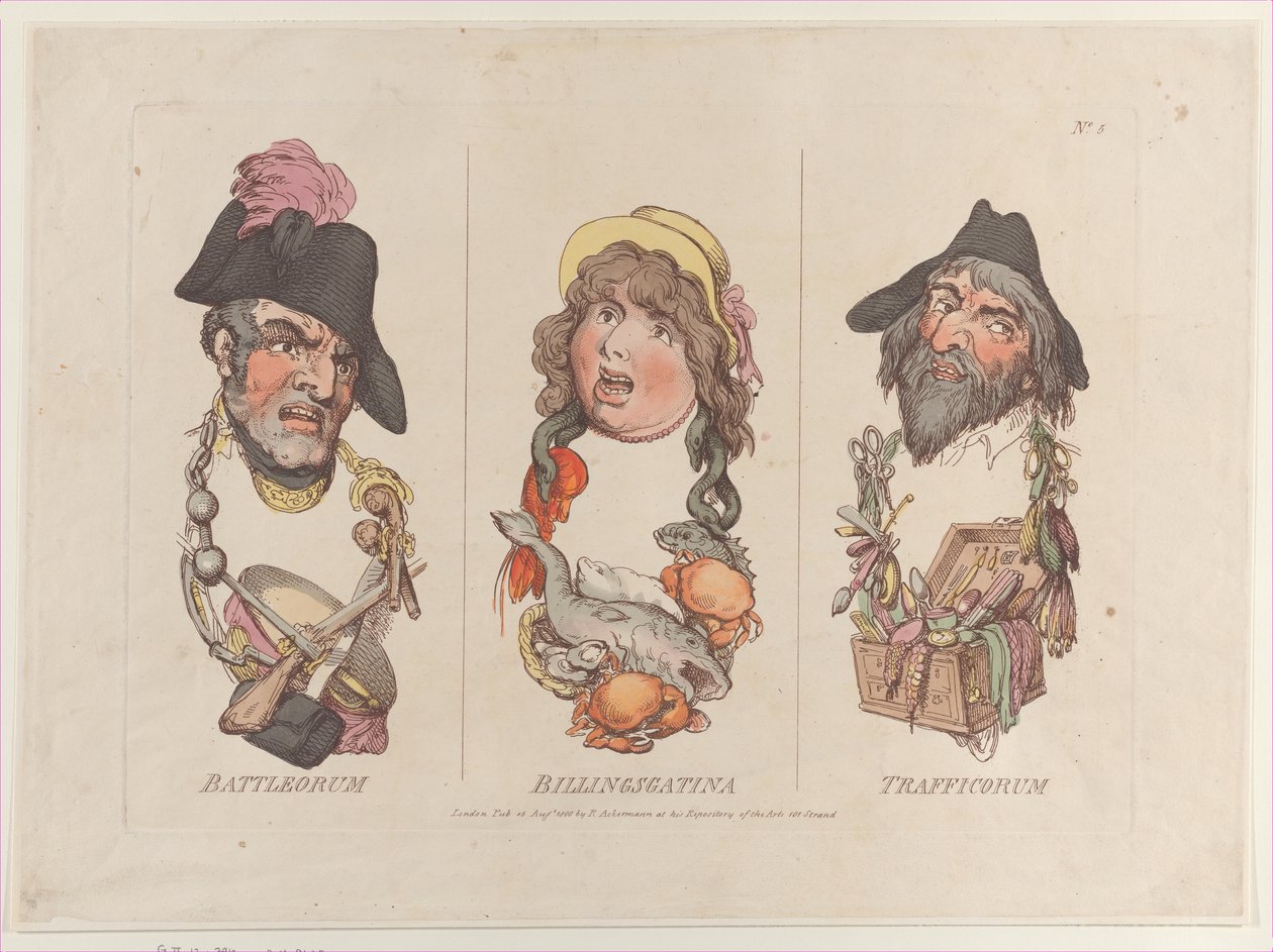 Battleorum, Billingsgatina, Trafficorum, 15. srpna 1800, 15. srpna 1800. od Thomas Rowlandson