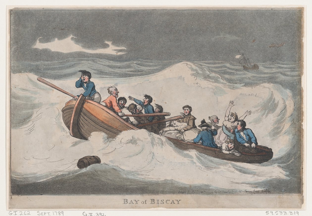 Biskajský záliv, září 1789, září 1789. od Thomas Rowlandson