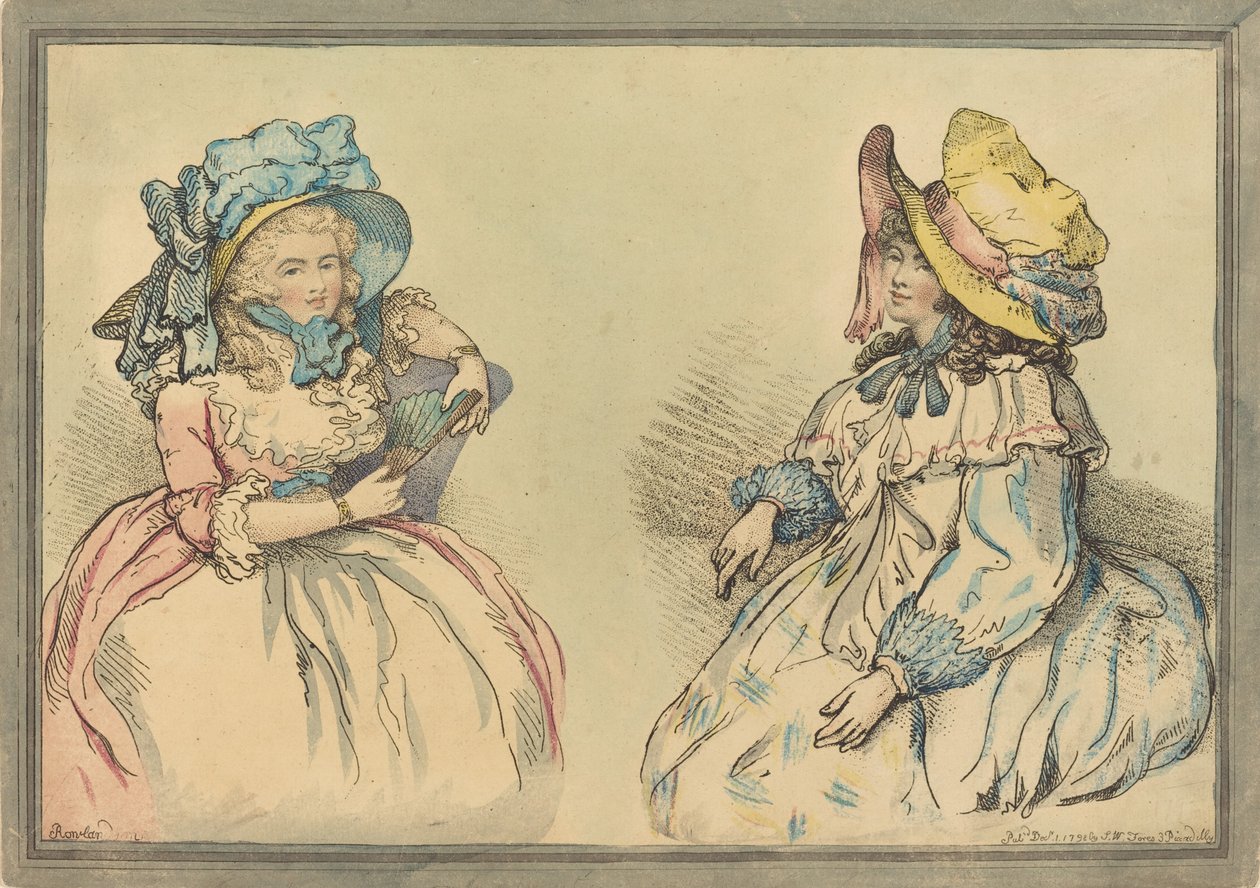 Krásky, publikoval 1792. od Thomas Rowlandson