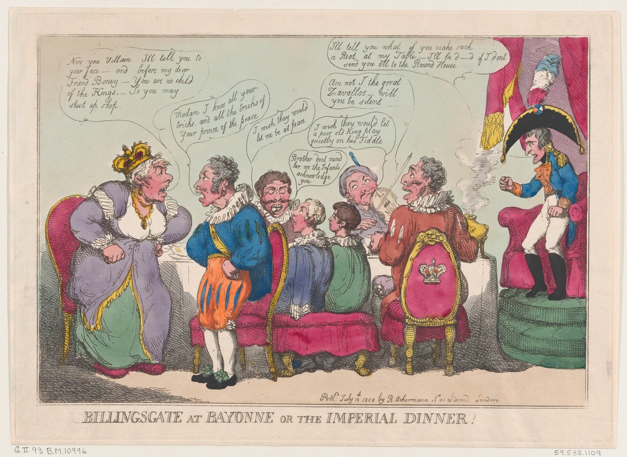 Billingsgate v Bayonne, aneb The Imperial Dinner!, 10. července 1808, 10. července 1808. od Thomas Rowlandson