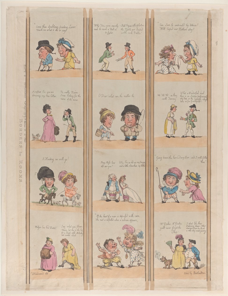 Borders for Rooms, Extravaganzas Plate 6, 2. května 1799, 2. května 1799. od Thomas Rowlandson
