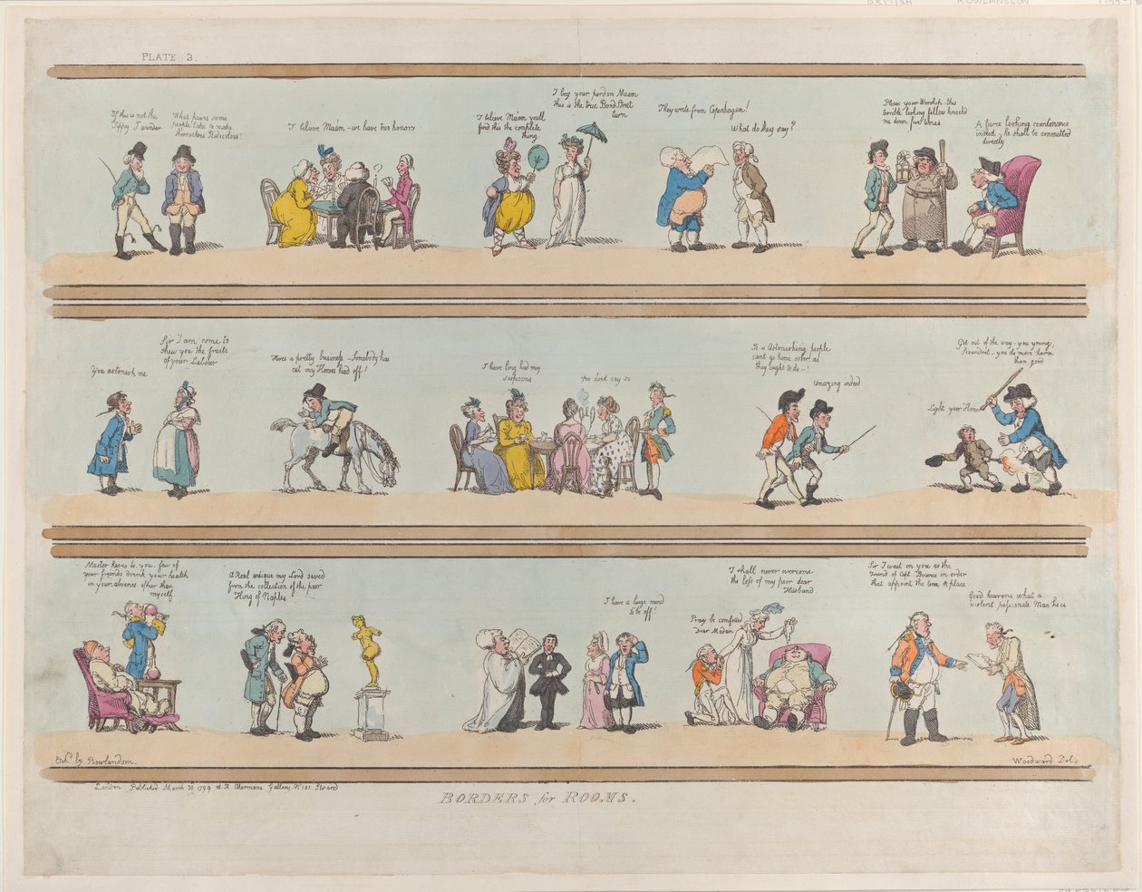 Hranice pro pokoje, deska 3, 30. března 1799., 30. března 1799. od Thomas Rowlandson