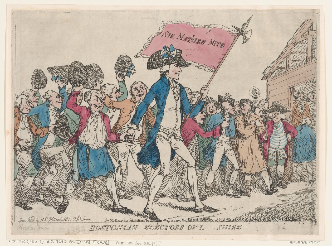 Bostonští voliči L-Shire, 1790., 1790. od Thomas Rowlandson