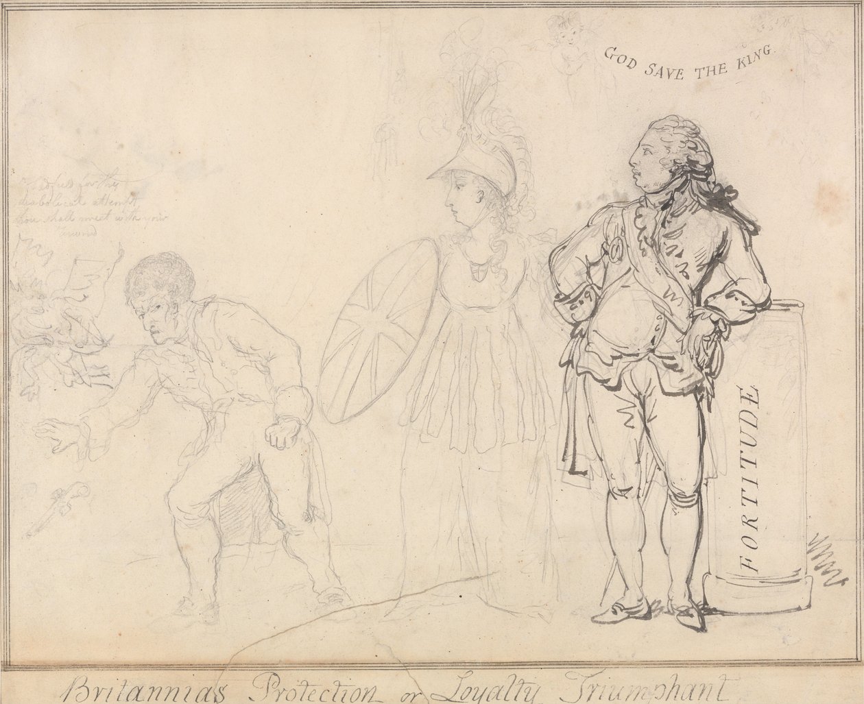 „Ochrana Británie“ aneb „Vítězství věrnosti“ od Thomas Rowlandson