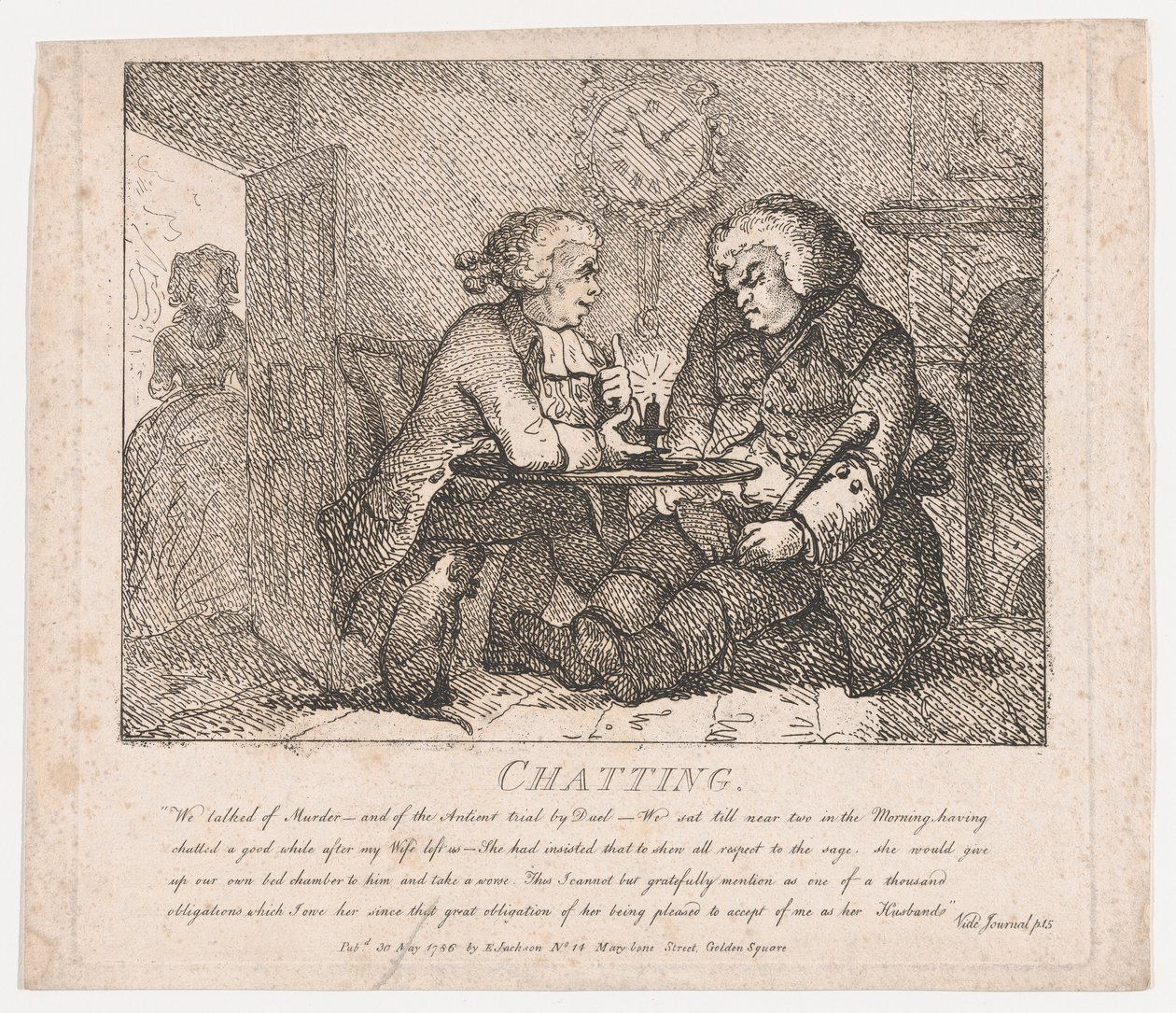 Chatování malebných krás Boswell, část první, 30. května 1786, 30. května 1786. od Thomas Rowlandson