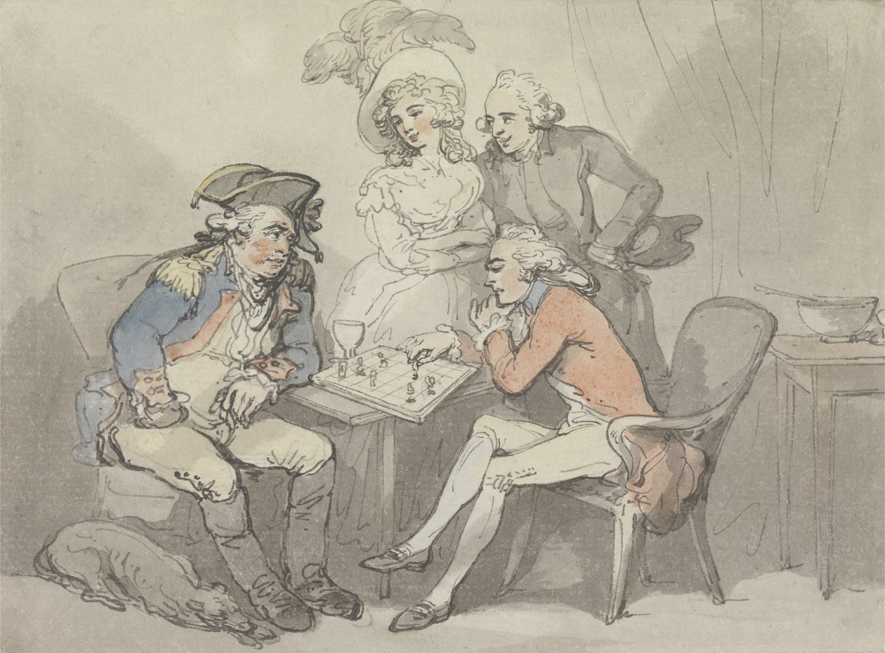 Mat, cca 1790 (akvarel a inkoust přes grafit na papíře) od Thomas Rowlandson