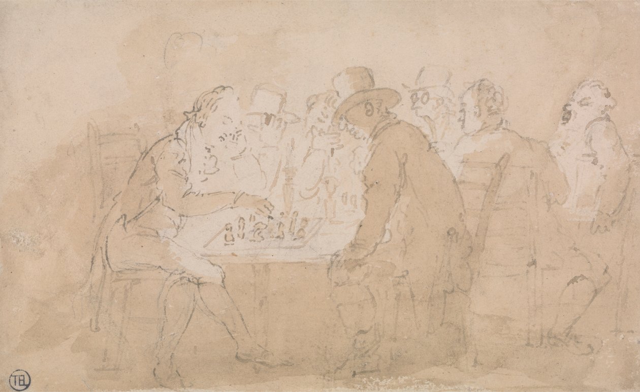 Hráči šachu od Thomas Rowlandson