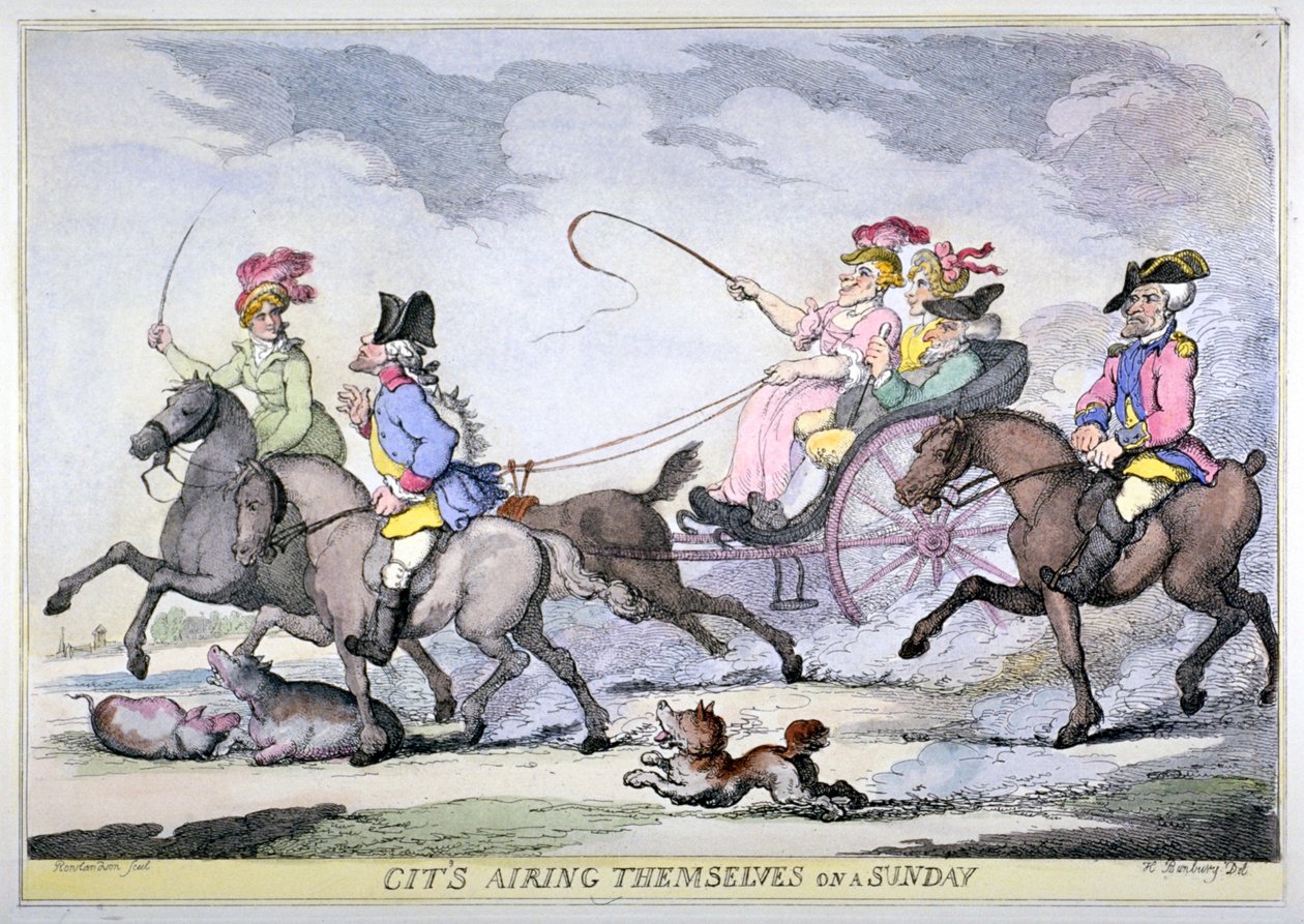 „City se vysílají v neděli roku 1809 od Thomas Rowlandson