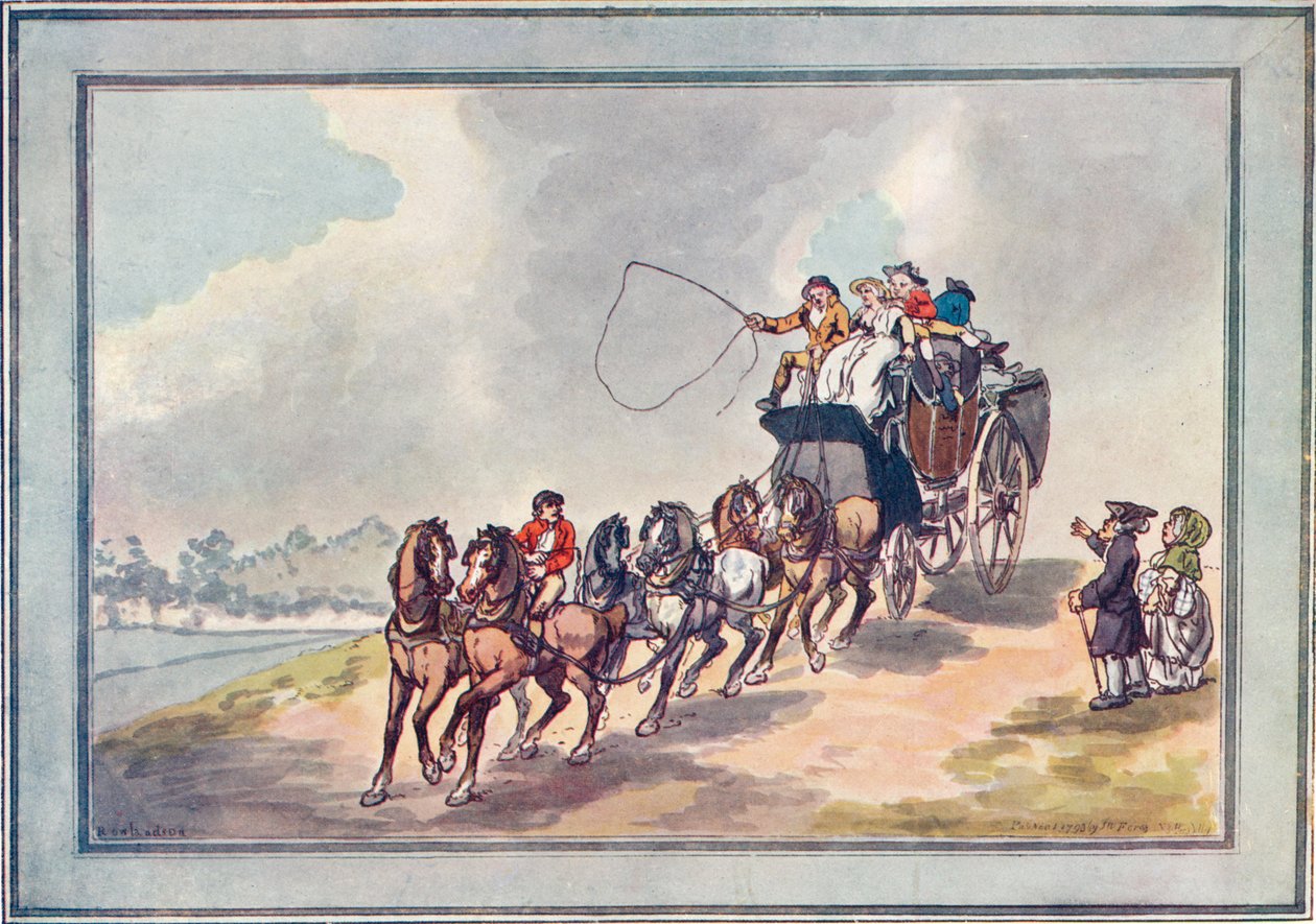 Coach and Six, 1907 od Thomas Rowlandson