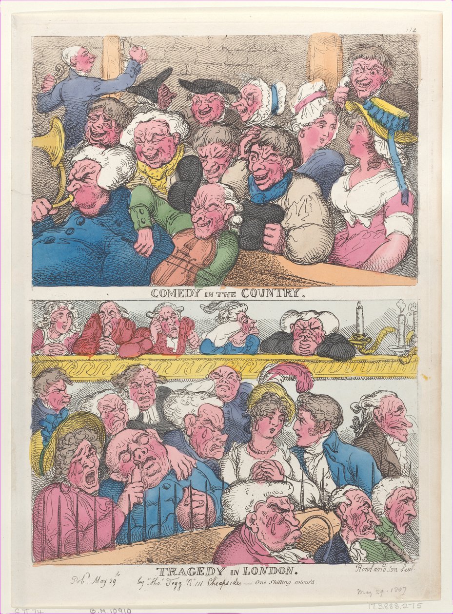 Komedie na venkově, Tragédie v Londýně, 29. května 1807, 29. května 1807. od Thomas Rowlandson