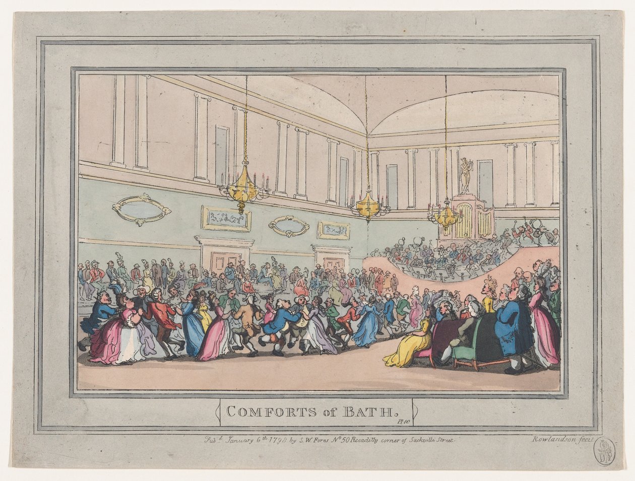Comforts of Bath, Talíř 10, 6. ledna 1798, 6. ledna 1798. od Thomas Rowlandson