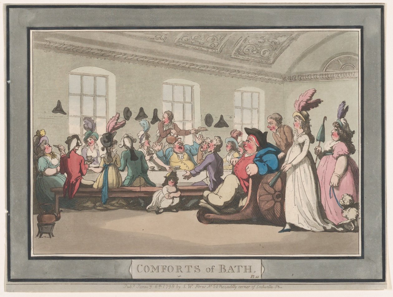 Comforts of Bath, deska 11, 6. ledna 1798, 6. ledna 1798. od Thomas Rowlandson