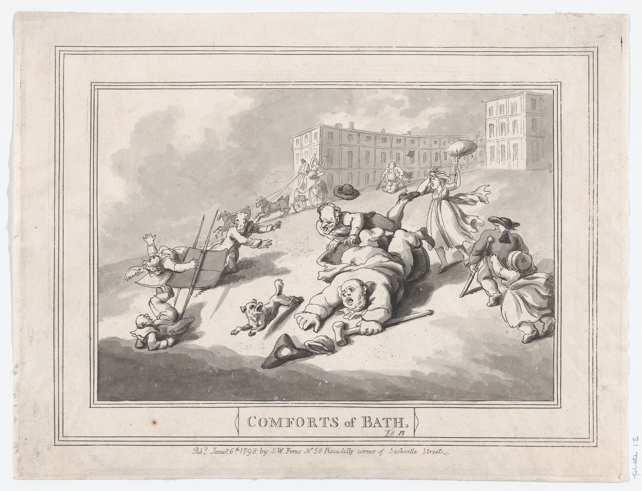 Comforts of Bath, Talíř 12, 6. ledna 1798, 6. ledna 1798. od Thomas Rowlandson