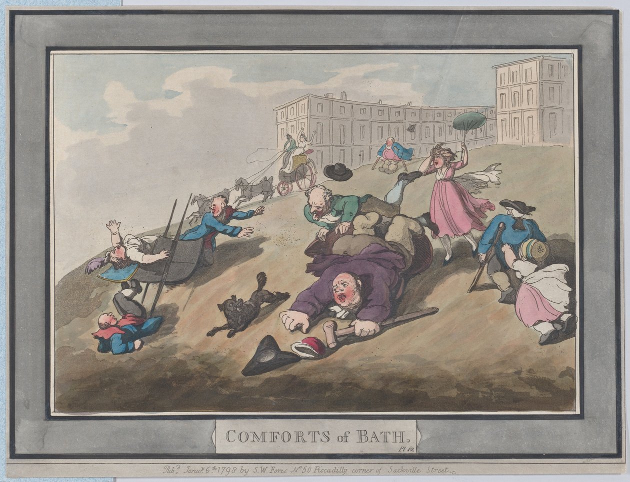 Comforts of Bath, Talíř 12, 6. ledna 1798, 6. ledna 1798. od Thomas Rowlandson