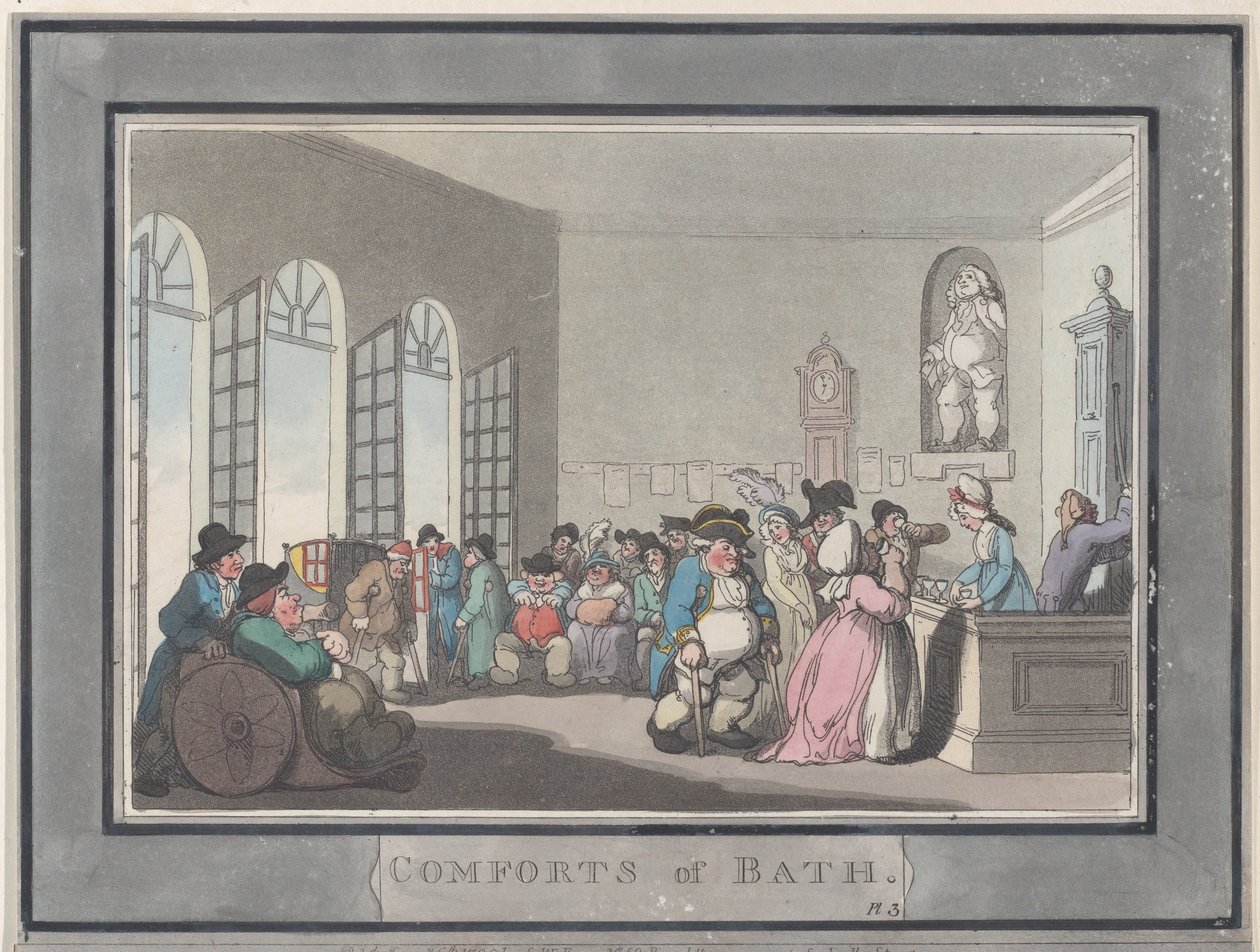 Comforts of Bath, deska 3, 6. ledna 1798, 6. ledna 1798. od Thomas Rowlandson
