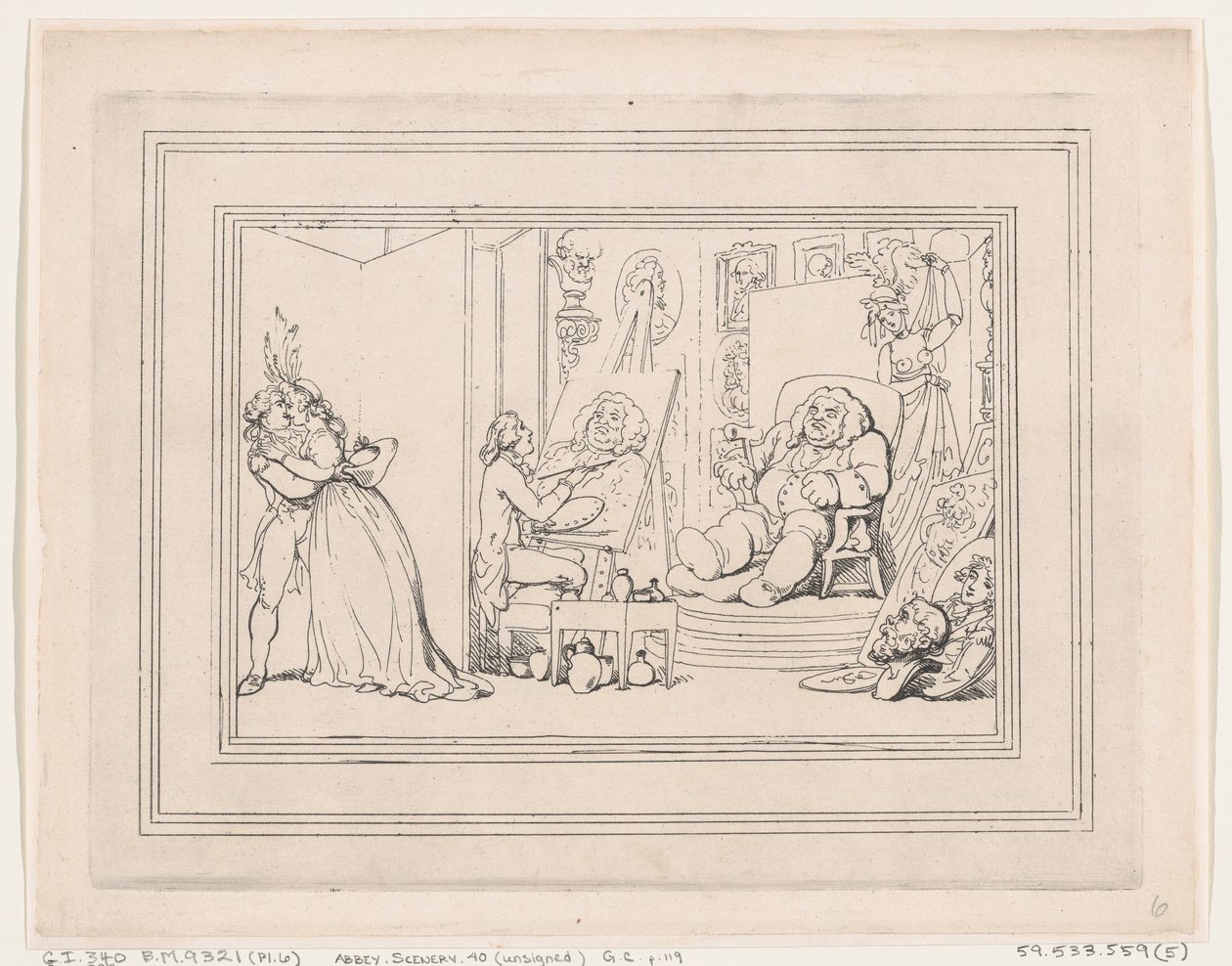 Pohodlí v Bathu, deska č. 6 od Thomas Rowlandson