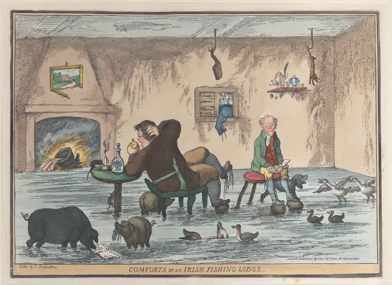 Pohodlí irské rybářské chaty, 12. května 1812, 12. května 1812. od Thomas Rowlandson