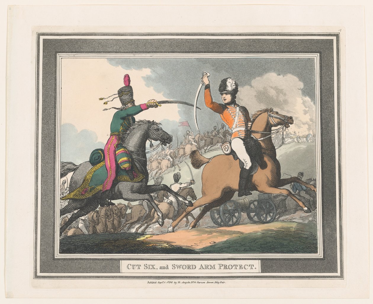 Cut Six a Sword Arm Protect, 1. září 1798, 1. září 1798. od Thomas Rowlandson