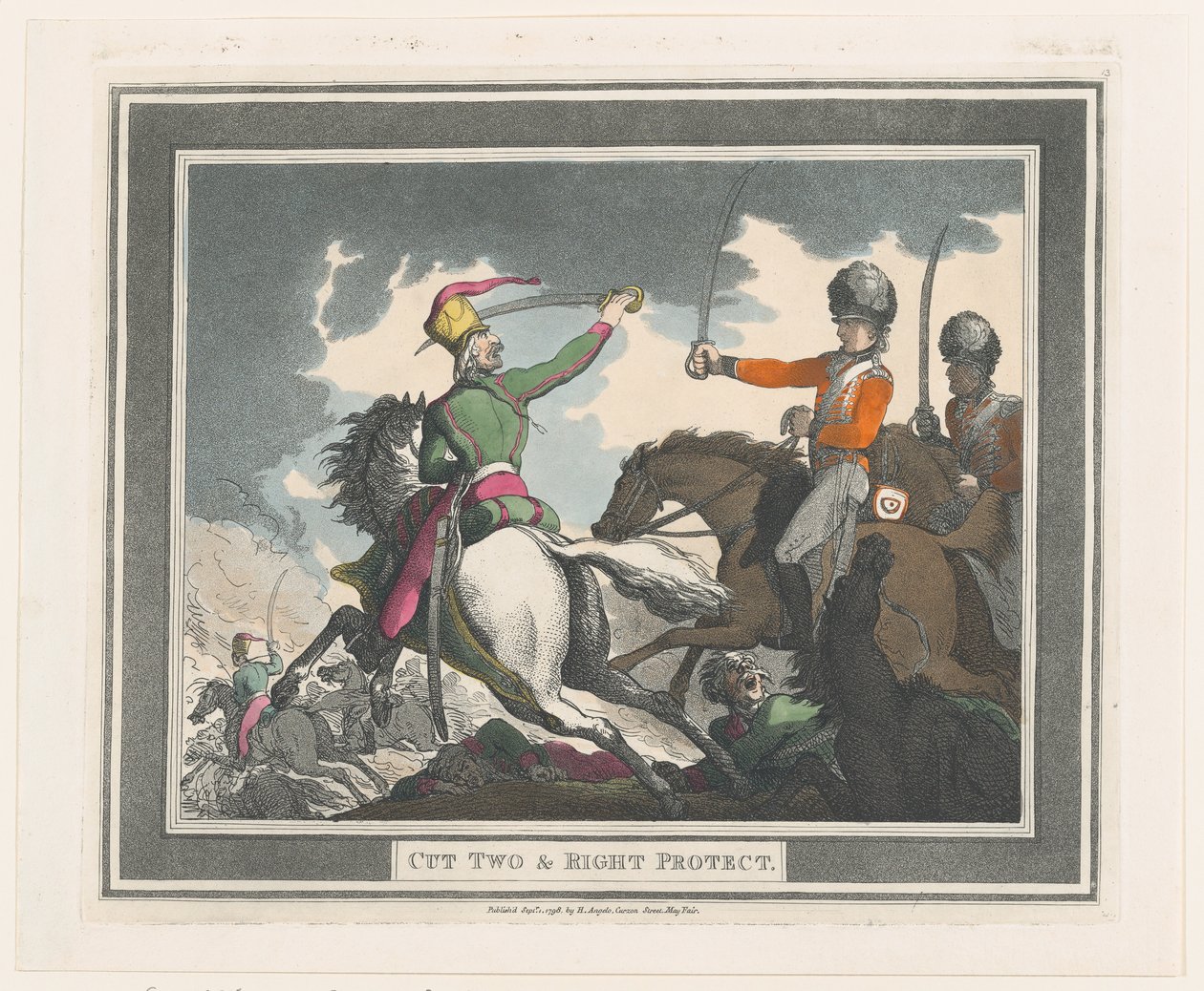 Cut Two & Right Protect, 1. září 1798, 1. září 1798. od Thomas Rowlandson