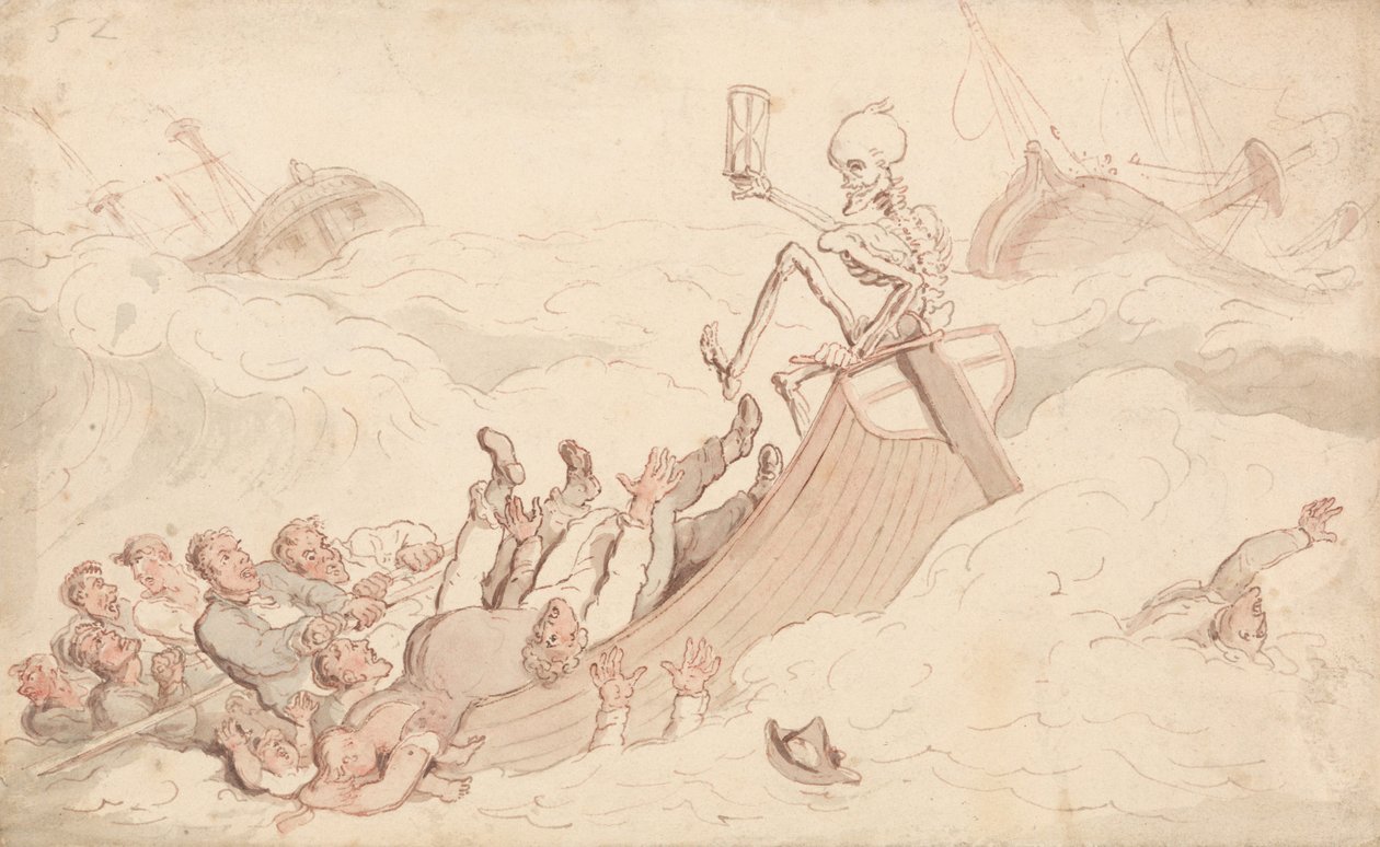 Smrt se stala pilotem od Thomas Rowlandson