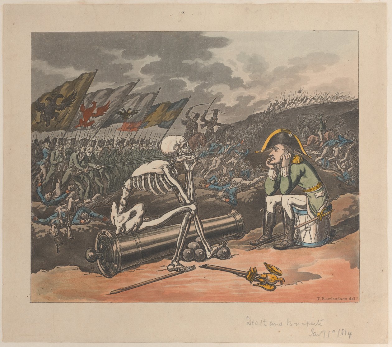 Smrt a Bonaparte, Dva králové teroru, 1. ledna 1814, 1. ledna 1814. od Thomas Rowlandson
