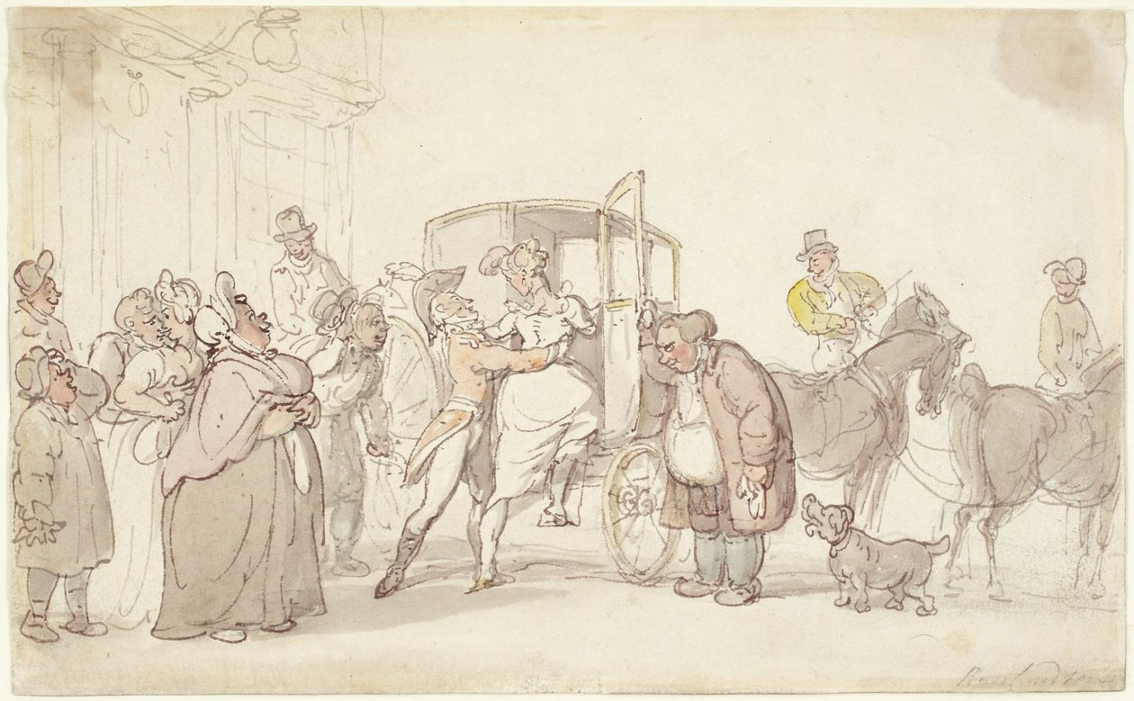 Scéna odjezdu od Thomas Rowlandson