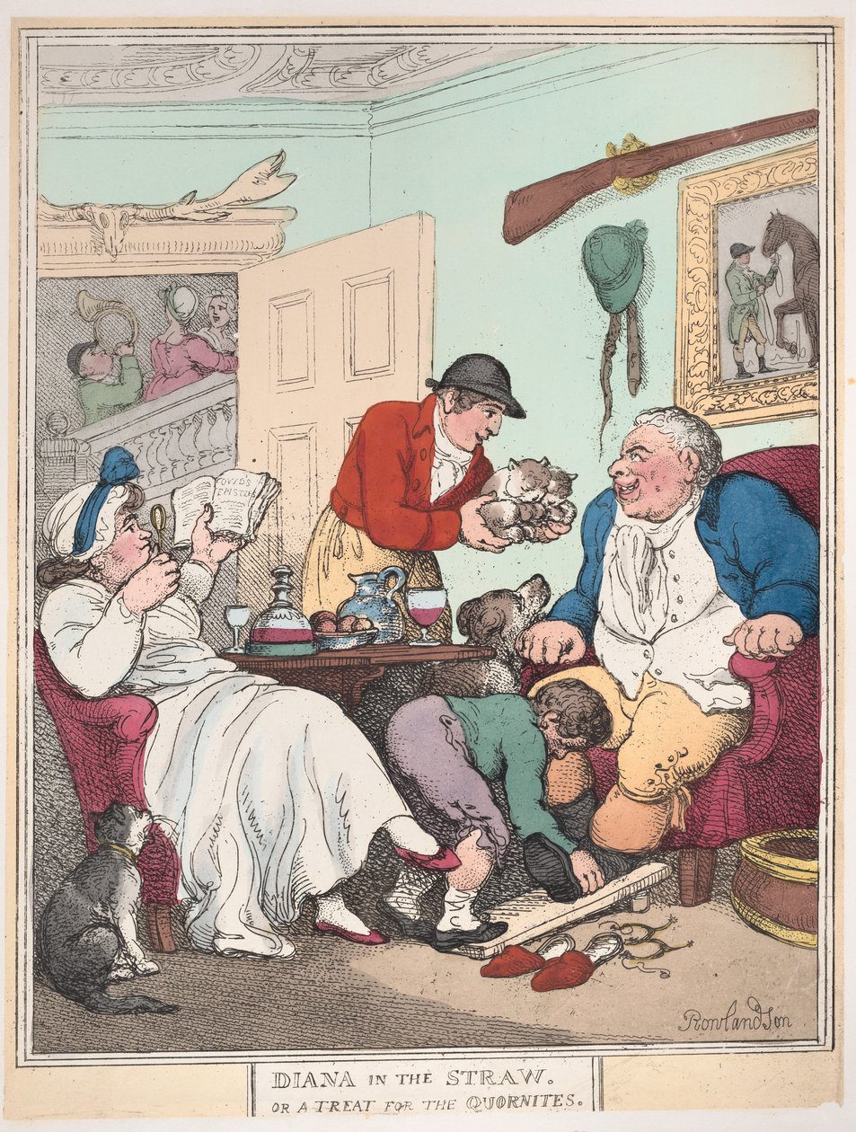 Diana ve slámě aneb pochoutka pro Quornity, 1. ledna 1804, 1. ledna 1804. od Thomas Rowlandson