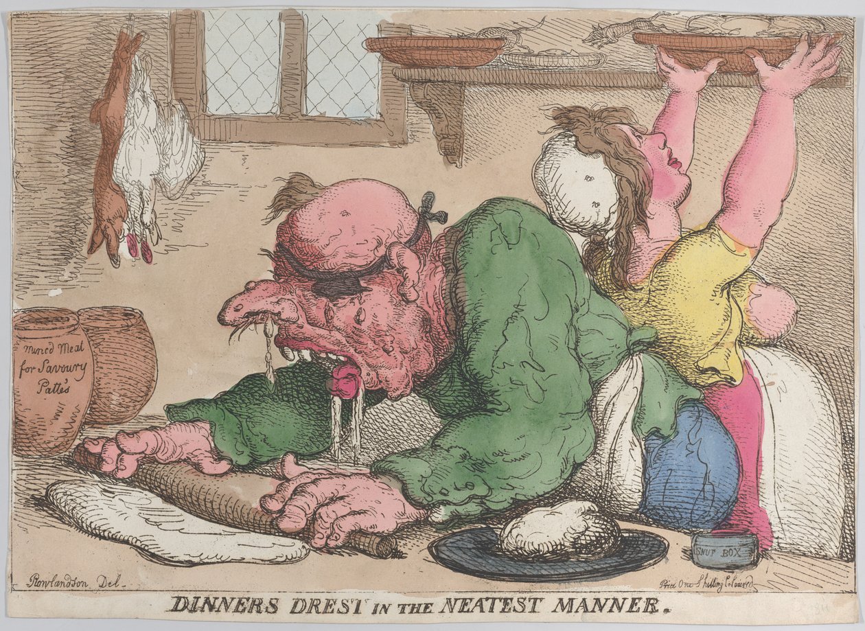 Dinners Drest in the Neaest Manner, říjen 1811, říjen 1811. od Thomas Rowlandson