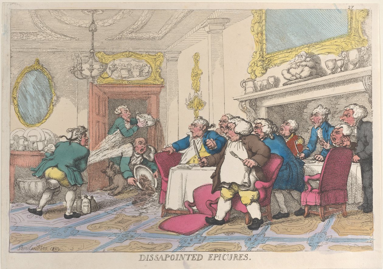 Zklamaný Epicures, 1809., 1809. od Thomas Rowlandson