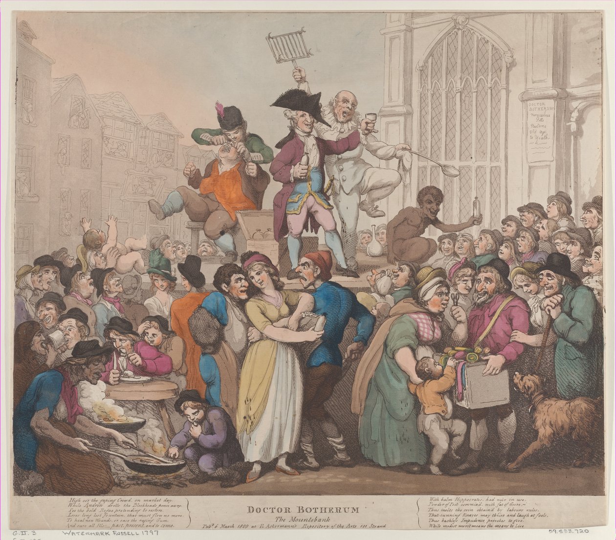 Doctor Botherum, The Montebank, 6. března 1800, 6. března 1800. od Thomas Rowlandson