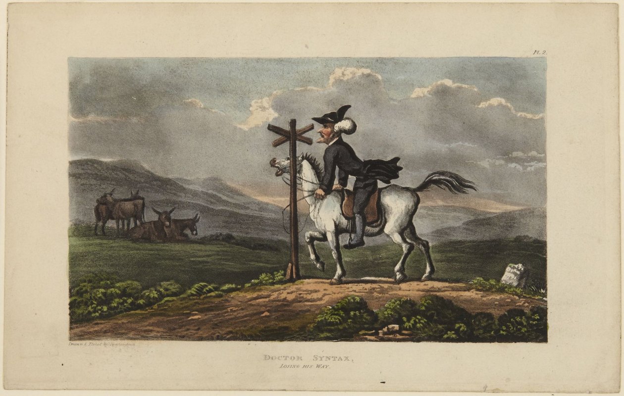 Doktor Syntax se ztratil od Thomas Rowlandson