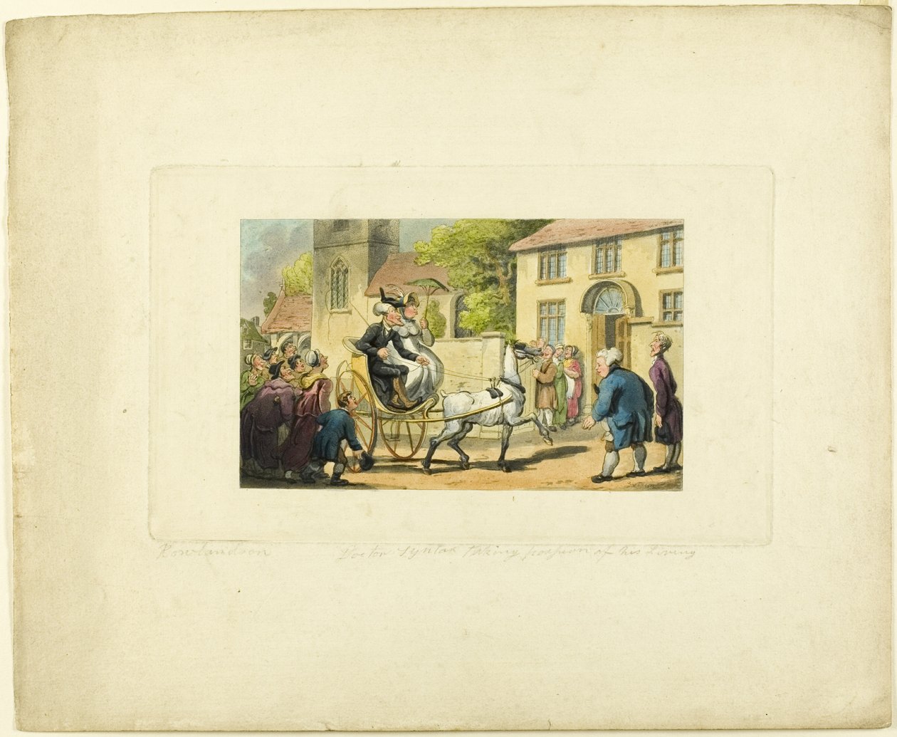 Doktor Syntax Převzetí vlastnictví jeho života, z Tour of Doctor Syntax od Thomas Rowlandson
