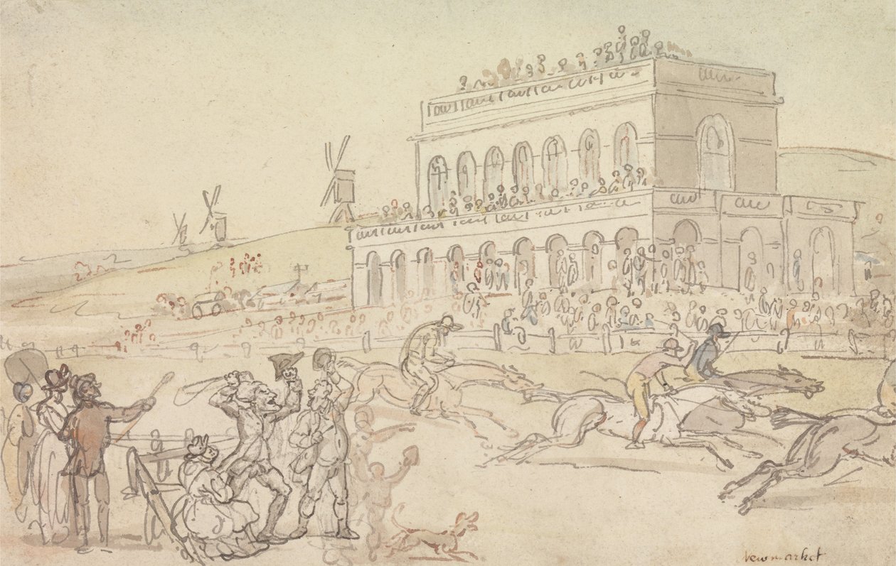 Doktor Syntax přišel o své peníze na dostihovém závodišti v Yorku od Thomas Rowlandson