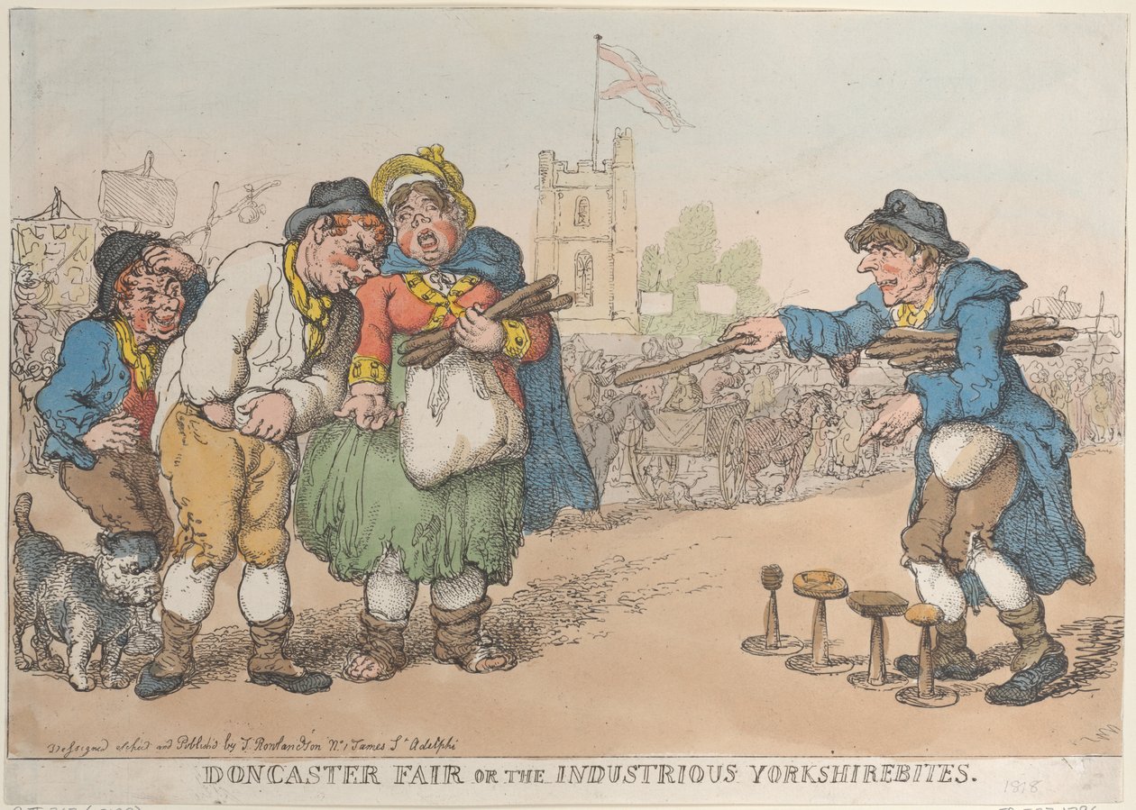 Doncaster Fair or the Industrious Yorkshirebites, 1808-18., 1808-18. od Thomas Rowlandson