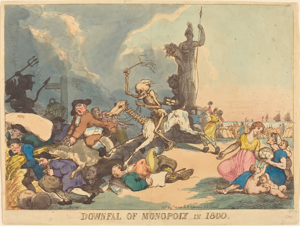 Pád Monopoly v roce 1800 od Thomas Rowlandson