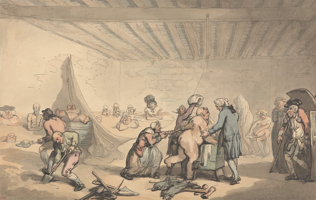 Koupaliště doktora Grahama od Thomas Rowlandson
