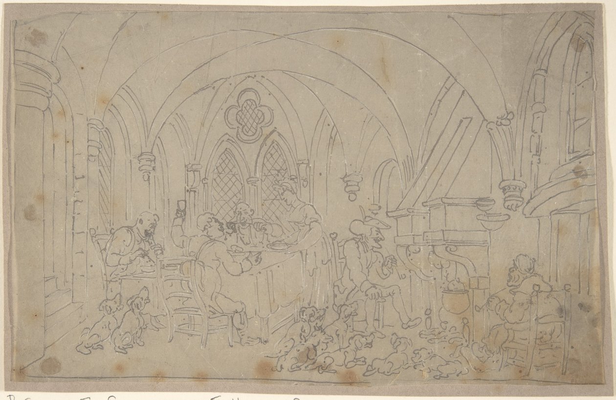 Dr. Syntax a vysloužilí lovci lišek od Thomas Rowlandson