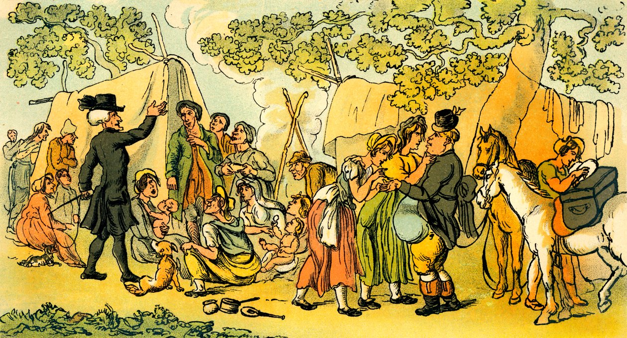 "Dr Syntax a cikáni" od Thomas Rowlandson