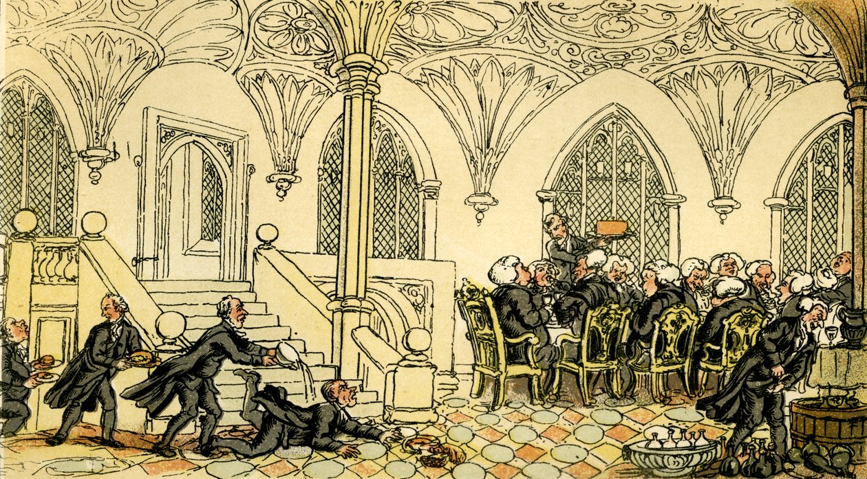 „Doktor Syntax se bavil na vysoké škole“ od Thomas Rowlandson