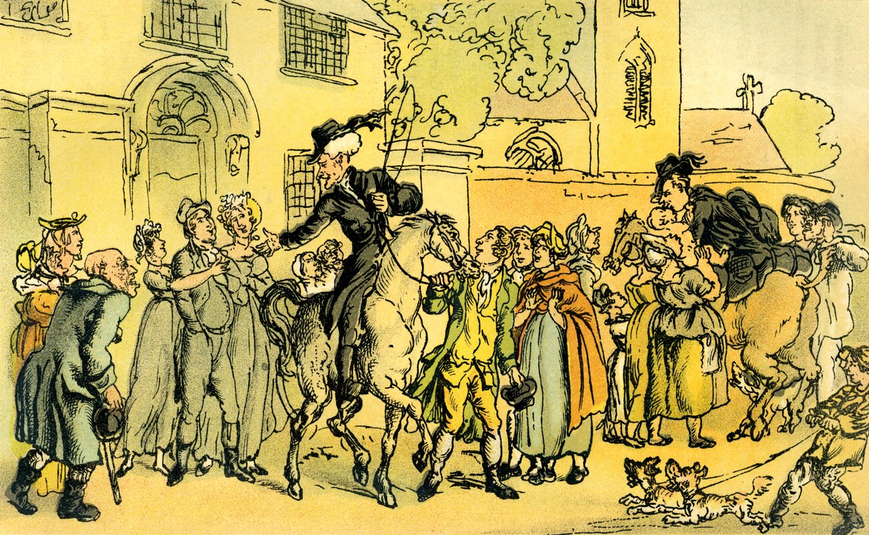 "Doktor Syntax se vydává na své druhé turné" od Thomas Rowlandson