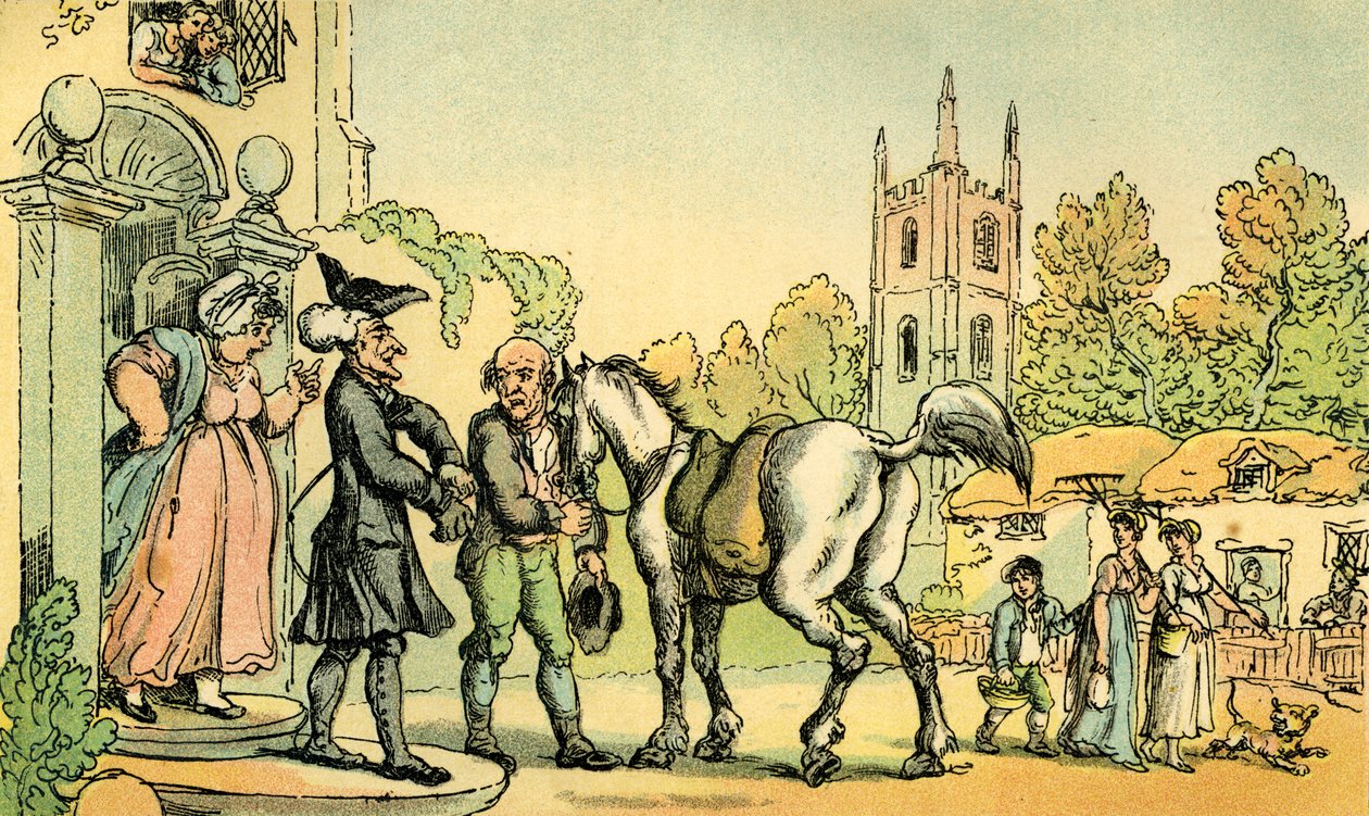"Doktor Syntax se vydává na cestu k jezerům" od Thomas Rowlandson