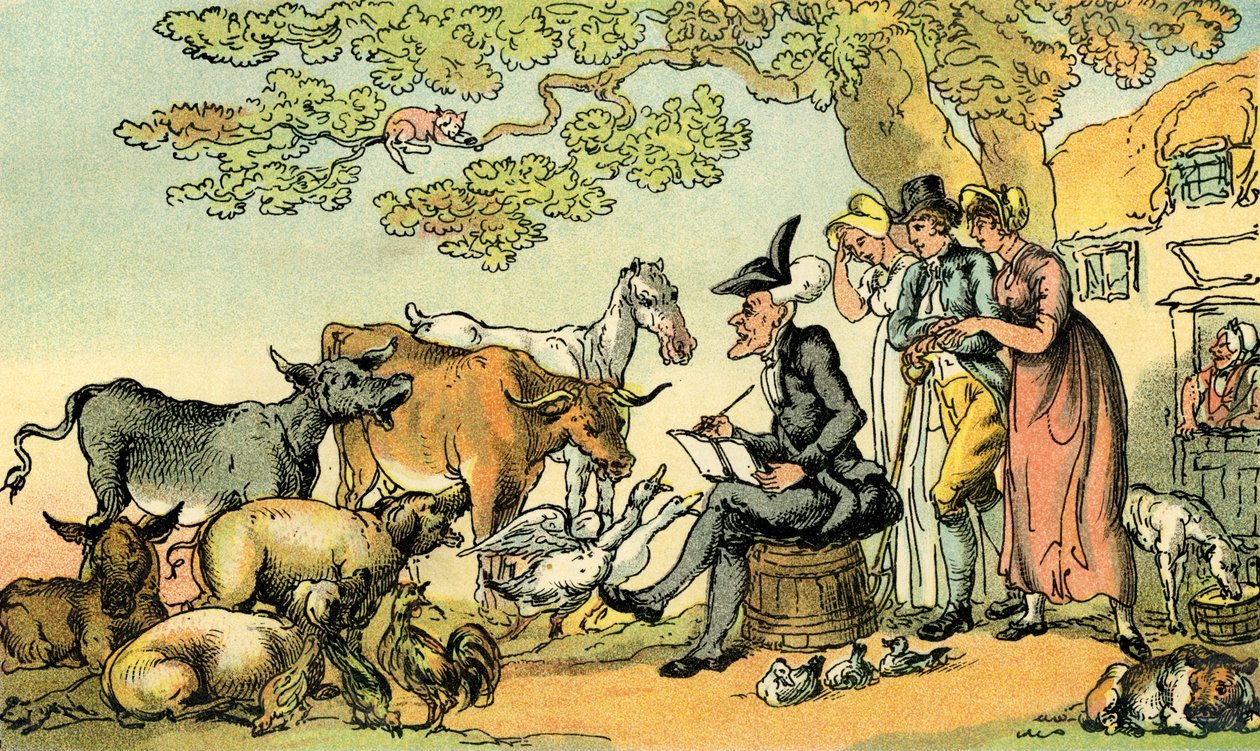 „Dr. Syntax skicování podle přírody“ od Thomas Rowlandson