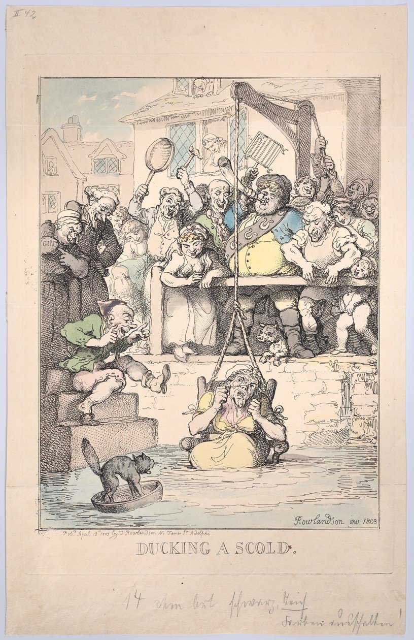 Ducking a Scold, 12. dubna 1803, 12. dubna 1803. od Thomas Rowlandson