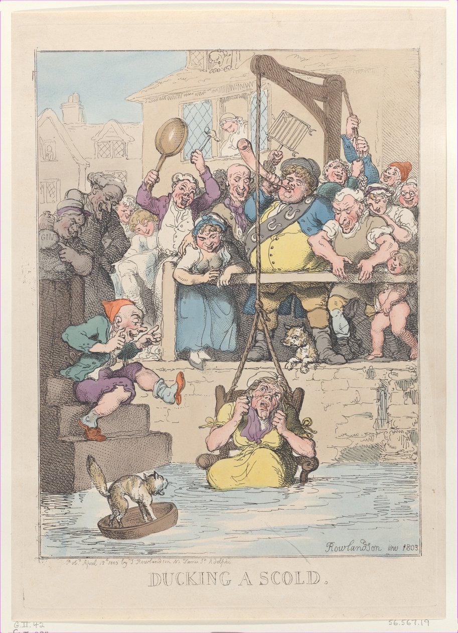 Ducking a Scold, 12. dubna 1803, 12. dubna 1803. od Thomas Rowlandson