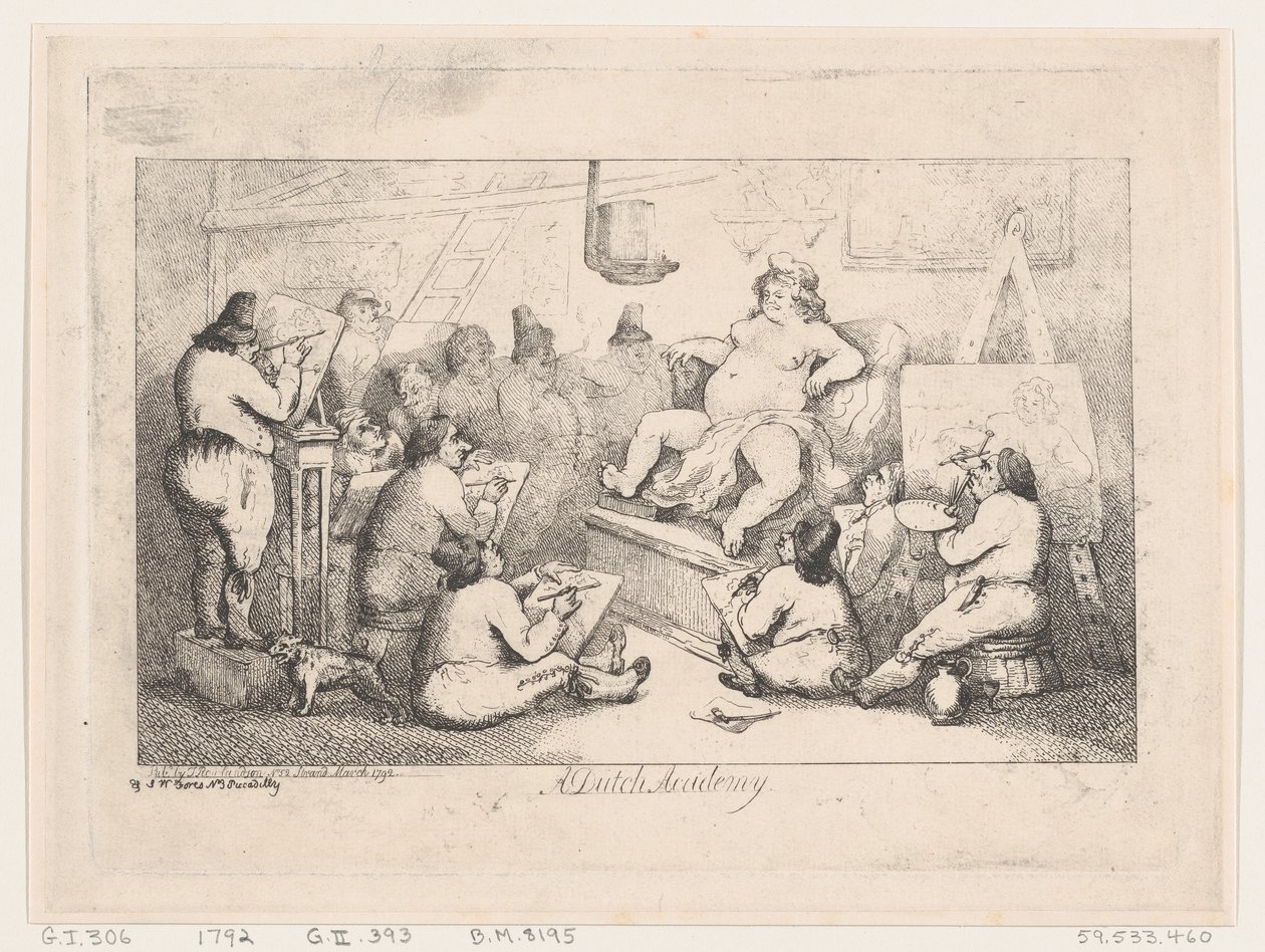 Nizozemská akademie, březen 1792, březen 1792. od Thomas Rowlandson