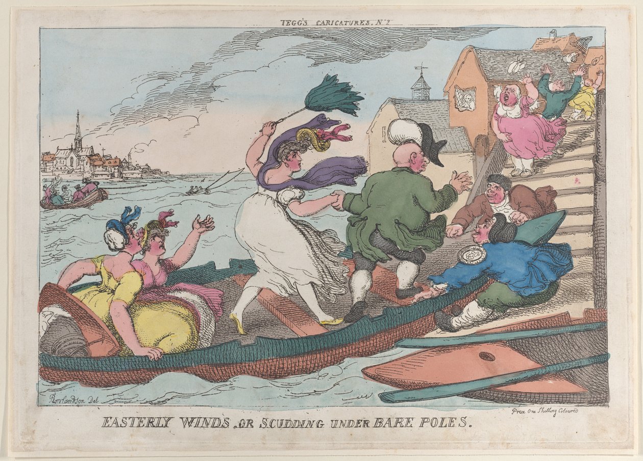Velikonoční větry aneb Scudding pod holými póly, 10. května 1810, 10. května 1810. od Thomas Rowlandson
