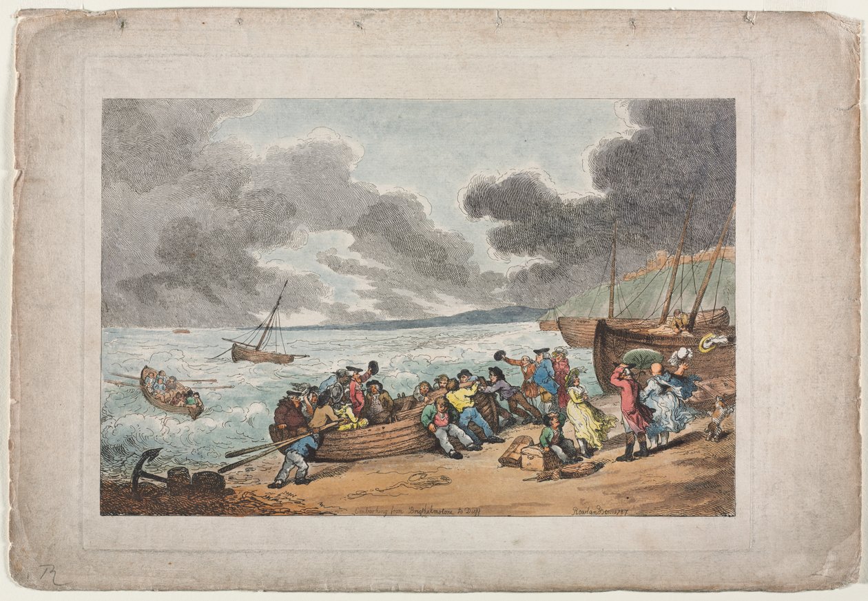 Nalodění z Brighthelmstone do Dieppe od Thomas Rowlandson