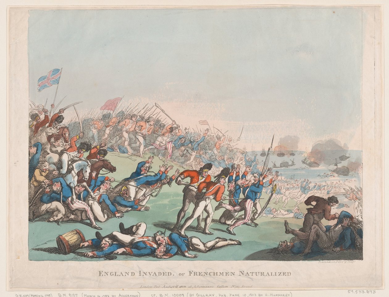 Anglie napadla aneb Francouzi naturalizovaní, 1803, 1803. od Thomas Rowlandson